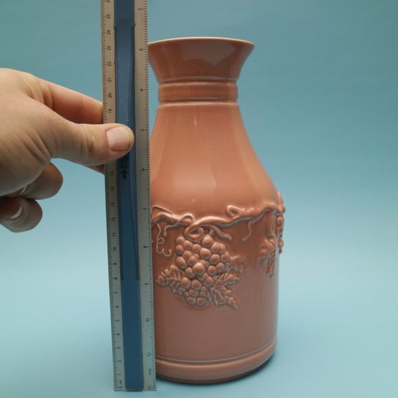 Dusty Pink Vintage Sadler Vase Ceramic England Flower Vase Pottery, Grapevine - Picture 5 of 5